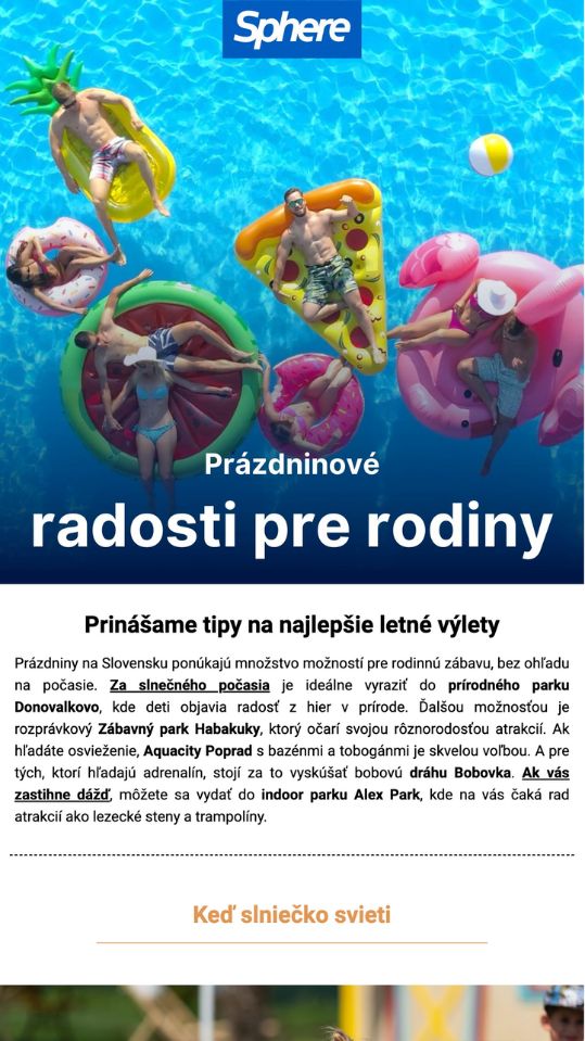 Prazdninové radosti pre rodiny