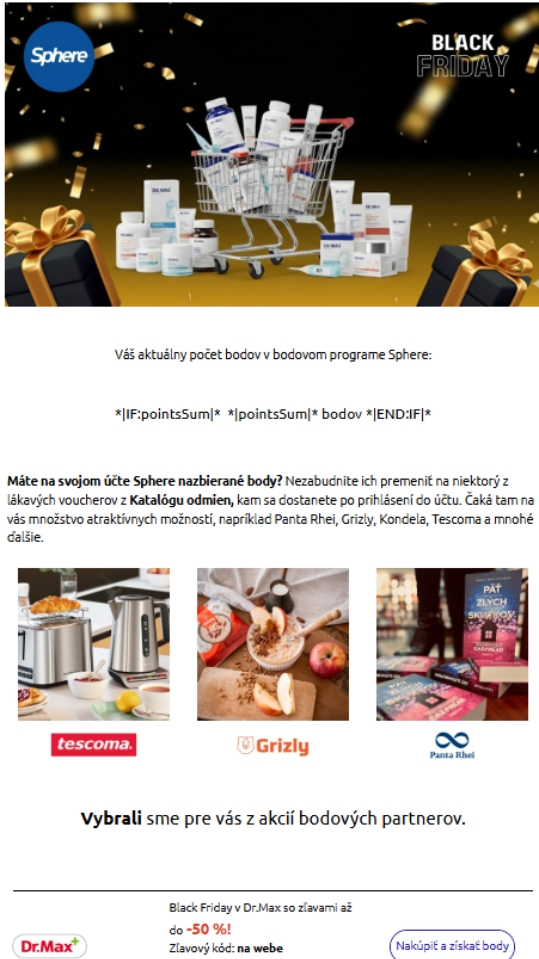 Black Friday v Dr.Max so zľavami až do -50 % a ďalšie akcie (1)